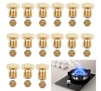 15 pièces Gicleur gaz Butane Universels[2x(0.5-0.65-0.7-0.80-0.87-0.90-0.95) - 1.02], Jeu de Conversion pour GPL, Injecteur de Gaz Gicleur Bouteille Kit de Conversion, Gicleur de propane et de butane