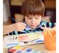 15 pièces Jeu de pinceaux à pointe plate + 15 pièces Jeu de pinceaux à pointe effilée, Retour à l'école, Fournitures scolaires Taille Unique,5 têtes plates + 5 têtes pointues,25 têtes plates + 25 tête