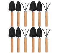 15 Pièces Kit D'outils de Jardinage Miniatures en Bois et Fer | Compact et Léger, Poignée en Bois, pour Intérieur, Balcons, Mini Jardins, Entretien sans Compacter le Sol