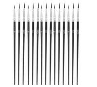 15 Pièces Lot de Set de Pinceaux de Précision en Nylon Noirs | Pointes Ultra Fines, Lignes Nettes et Régulières, pour Cartes de Vœux et Travaux de Détail Créatif