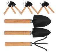 15 Pièces Mini Ensemble D’Outils de Jardinage à Main | Bois et Fer, Manche en Bois, Format Compact Portable, Balcons et Petits Espaces, Kit de Transplantation
