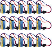15 pièces Mitsubishi PLC Batterie A6BAT ER17330V taille 2/3A 3,6V Li-Ion Batterie SPS +connecteur