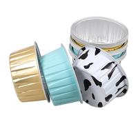 15 Pièces Moule à Gâteaux en Aluminium Jetable | Surface Lisse Antiadhésive, Démoulage Facile, Portions Individuelles, pour Cuisson au Four, Friteuse à Air, Couleur Aléatoire