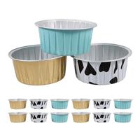 15 Pièces Moules à Gâteau Jetables en Aluminium | Surface Antiadhésive Lisse, Portions Pratiques pour Traiteurs Professionnels, Boulangeries et Réceptions, Couleur Aléatoire
