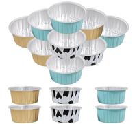 15 Pièces Moules à Gâteaux en Aluminium, Pâtisserie et Flans | Surface Lisse Antiadhésive, Transport Pratique, Résultats Homogènes, Adaptés aux Traiteurs, Boulangers Couleur Aléatoire