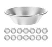 15 Pièces Petit Moule Rond en Alliage D’aluminium | Revêtement Antiadhésif, Maintien Forme, pour Cheesecakes, Boulangeries, Cours de Pâtisserie et Événements