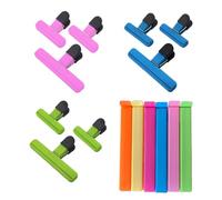 15 Pièces Pince Fermeture Sachet Alimentaire pour Snacks Pain Bonbons, Pince Cuisine Sachet pour Fermer Sachet, 7.5/11/15cm Plusieurs Couleurs Pince Sachet Alimentaire