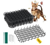 15 Pièces Tapis Anti Chat, 20 x 15cm Pic Anti Chat, Barriere Anti Chat Exterieur, Chats Tapis Répulsif avec Pointes, Tapis Répulsif Chien Puissant pour Jardin, Extérieur, Clôtures