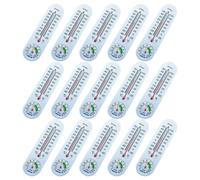 15 Pièces Thermomètre Hygromètre Mural Blanc Double Échelle | Structure Allongée Verticale, Plastique et Métal, Affichage Instantané Facile à Lire, Usage Intérieur et Extérieur