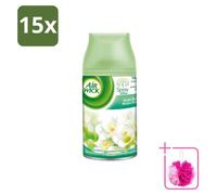 15 recharges pour diffuseur automatique Air Wick Freshmatic, parfum jasmin et fleurs blanches, 250 ml, lot économique, 15 pièces