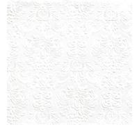 Ambiente Serviettes Lunch/Party 33x 33cm ELEGANCE Blanc marqué/Embossed