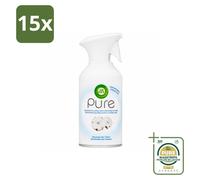 15 sprays Air Wick - Parfum "Douceur de coton" - 250 ml - Pack économique - 15 pièces