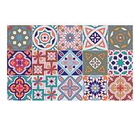 15 Stickers adhésifs carrelages | Sticker Autocollant Carreaux de ciment - Mosaïque carrelage mural salle de bain et cuisine | Carreaux de ciment adhésif mural - azulejos - 20 x 20 cm -15 pièces