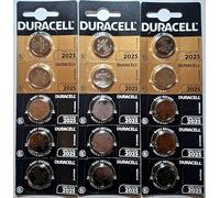 15 x Duracell CR 2025 avec lithium (3 ampoules de 5 batteries) 15 piles