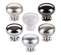 15 x SO-TECH® Boutons de Meuble OSCAR Finition en Acier Inox Mat Ø 32,5 mm - Design rejoint Fonctionnalité - Pommeau