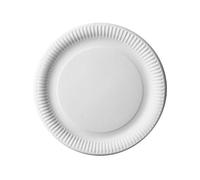 150 ASSIETTES CARTON ROND 18CM BLANC- VAISSELLE DE FÊTE