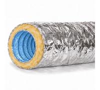 Ø150 mm - 10 m - ONLYDUCT Gaine Alu Antibactérienne Flexible Isolée Insonorisée 25 mm - VMC Ventilation