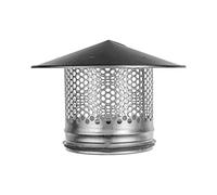 150 mm Chapeau de pluie pour toit rond en acier galvanisé avec joint en caoutchouc pour une isolation parfaite 15 cm