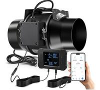 150 mm Ventilateur d’extraction 683 m³/h WiFi APP EC-Moteur 70 W 2800 RPM avec Variateur de Fréquence 36-55 dB Cuisine et Garage
