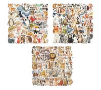 150 Pcs Gommettes Animaux, étanche Autocollant Enfant, Couleur Stickers Animaux Pour Enfant, Convient Pour Les Ordinateurs Portables, Les Bouteilles D'Eau, Les Planches à Roulettes, Les Valises, Etc