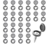 150 pièces - Cache-vis - Cache-vis en plastique gris - Cache-vis à charnière - Convient pour recouvrir les têtes de vis - Cache-vis