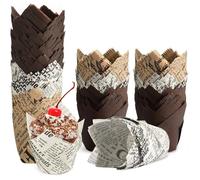 150 Pièces Caissettes de Muffins en Papier Tulipes - Caissettes Cupcake Anti-adhésif - Taille standard