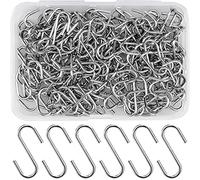 150 Pièces Mini Crochets en S en Acier Inoxydable 20 x 8 mm S Crochets Connecteurs en Métal Cintres à Crochet en Forme S pour Bricolage, Bijoux Suspendus, Porte-Clés, Étiquettes, Artisanat DIY