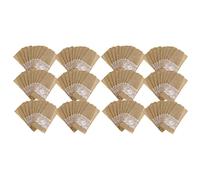 150 Pièces Toile de Jute Dentelle Couverts Pochette Rustique Mariage Vaisselle Couteau Fourchette Porte Sac Jute Jute Table Décoration Accessoires