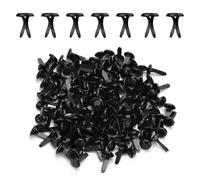 150 Trombones Travaux Manuels, 8x14mm Épingles Fendues à Tête Ronde Lisses et Brillantes Travaux Manuels Papier Attaches Parisiennes Scrapbooking Attaches Laiton pour Cartes (Noir)