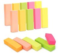 1500 Mini Marques Pages Papier Autocollants Repositionnables -3 Lots de 5 Blocs de 100 Feuilles Couleurs Néon, 50 x15 mm