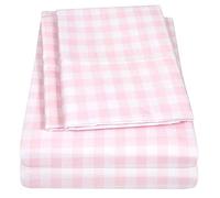 1500 Supreme Kids Bed Sheet Collection - Fun Colorful and Comfortable Boys and Girls Toddler Sheet Sets - Deep Pocket Wrinkle Free Soft and Cozy Bedding - Full, Pink Gingham