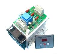 15000 W Régulateur de tension 220 V/380 V pour cuisinière électrique Thyristor Régulateur 15 kW avec grand dissipateur thermique en métal Compteur de vitesse en continu pour barbecue et chauffage 220