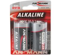 [1514-0000] ANSMANN Blister de 2 piles alcaline "RED Line", 1,5V, Mono D