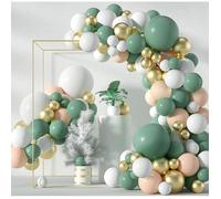 152 Morceau De Ballons Mariage, Anniversaire, Ballon De Baudruche Guirlande De Décoration De L'Hélium, De L'Or Vert Coloré Onglet