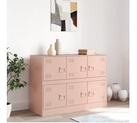 (15217)Commode - contemporain - Buffet rangement - rose 99x39x73 cm acier ,poid:23.78 kg