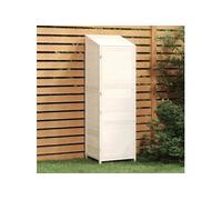 152187 Remise de jardin Blanc 55x52x174,5 cm Bois de sapin solide