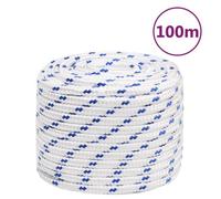152309 vidaXL Corde de bateau Blanc 16 mm 100 m Polypropylène