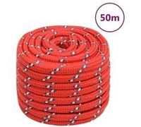 vidaXL Corde de bateau en polypropylène 20 mm x 50 m - Rouge
