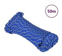 vidaXL Corde de bateau 4 mm - Bleu 50 m