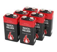 [1525-0001] ANSMANN Pack de 6 Piles Alcaline, E-bloc 6LR61, 9 Volt