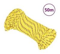152593 vidaXL Corde de bateau Jaune 4 mm 50 m Polypropylène Jaune G