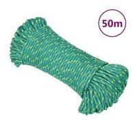 152699 vidaXL Corde de bateau Vert 4 mm 50 m Polypropylène Vert G