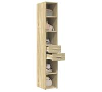 (15401)Meuble rangement - Buffet haut - contemporain - chêne sonoma 30x42,5x185 cm bois d'ingénierie ,poid:30.5 kg