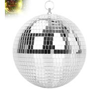 15cm Boule à Facettes Disco avec Anneau Suspension Stable - Disco Mirror Ball pour Fêtes, Décoration Intérieure & Événements Extérieur- Léger & Accrocher Facile, Idéal pour Mariage, Club & Noël