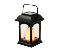 15cm Solaire Ambre sans Flamme Scintillement LED Suspendu Lanterne Bougie Jardin