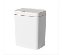 15L Détection de Mouvement Automatique Poubelle Poubelle Automatique Étanche Silencieuse Poubelle Rechargeable pour Blanc & Or