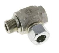 15L & G1/2'' Acier zingue Raccord tournant coupant avec filetage mâle 315 bar rotatif ISO 8434-1