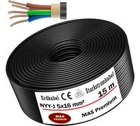 15m de câble de terre Câble de courant fort NYY-J 5x16 mm² Câble électrique OFC anneau