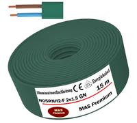 15m de câble plat d'éclairage H05RNH2-F 2x1,5 GN résistant aux huiles et ignifugé