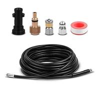 15M Kit Tuyau Déboucheur Flexible Haute Pression avec Adaptateur Convient pour Kärcher K2 K3 K4 K5 K6 K7 H111